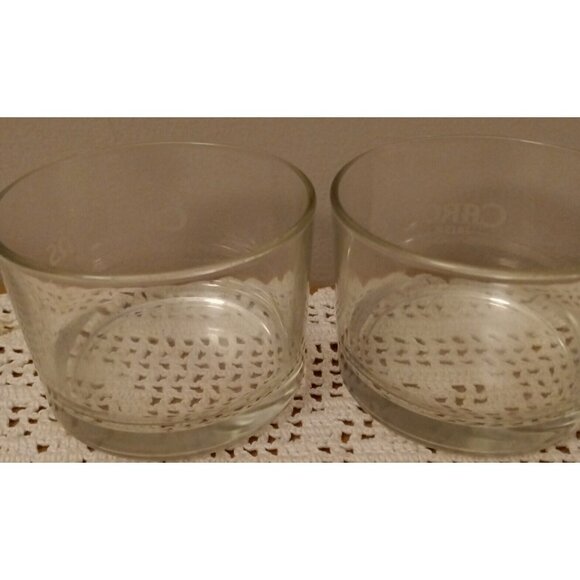 Carolans Irish Cream Short Lowball Glasses 7 oz Clear Glass Barware Set Of 2 - Picture 4 of 5